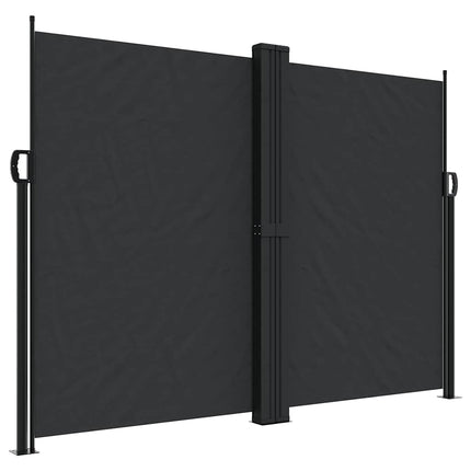 sammenrullelig sidemarkise 180x1200 cm sort