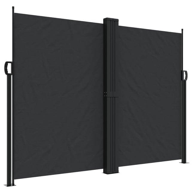 sammenrullelig sidemarkise 180x1200 cm sort