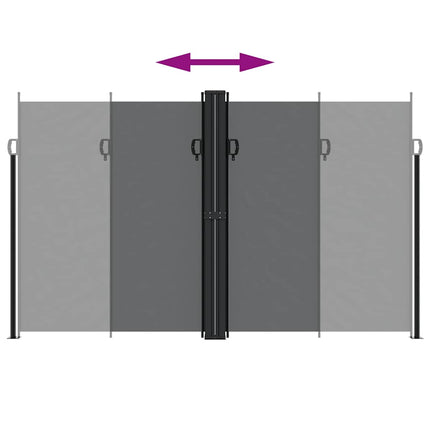 sammenrullelig sidemarkise 200x1200 cm sort