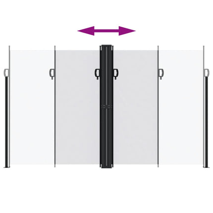 sidemarkise 200x1200 cm sammenrullelig hvid