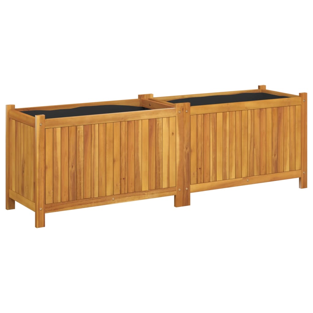 plantekasse med for 153x38,5x50 cm massivt akacietræ