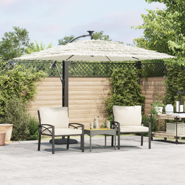 haveparasol med stålstang 246x246x230 cm hvid