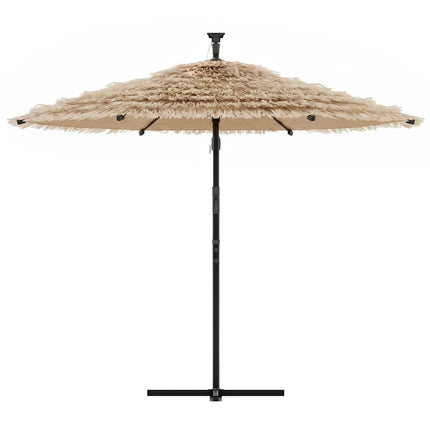 haveparasol med stålstang 269x269x235 cm brun