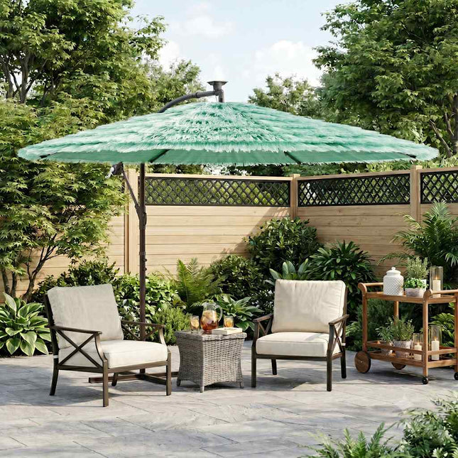 haveparasol med stålstang 269x269x235 cm grøn