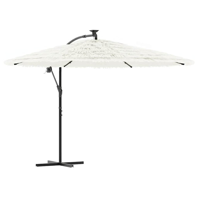 haveparasol med stålstang 269x269x235 cm hvid