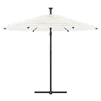 haveparasol med stålstang 269x269x235 cm hvid