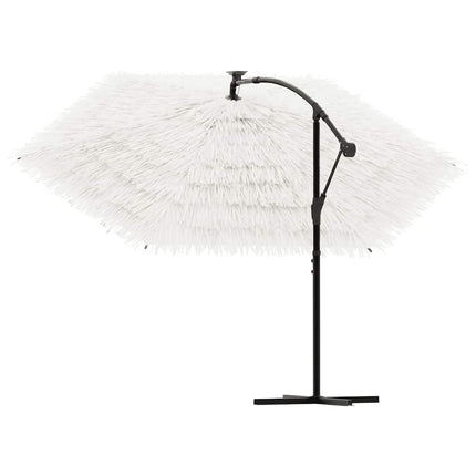 haveparasol med stålstang 290x290x238 cm hvid