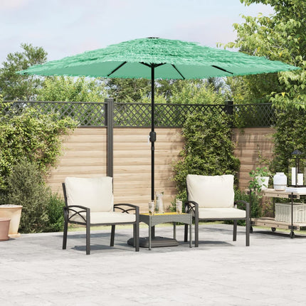 haveparasol med stålstang 248x248x248 cm grøn