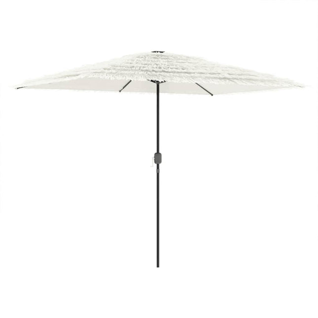 haveparasol med stålstang 300x200x250 cm hvid