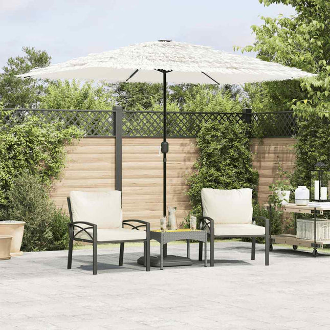 haveparasol med stålstang 300x200x250 cm hvid