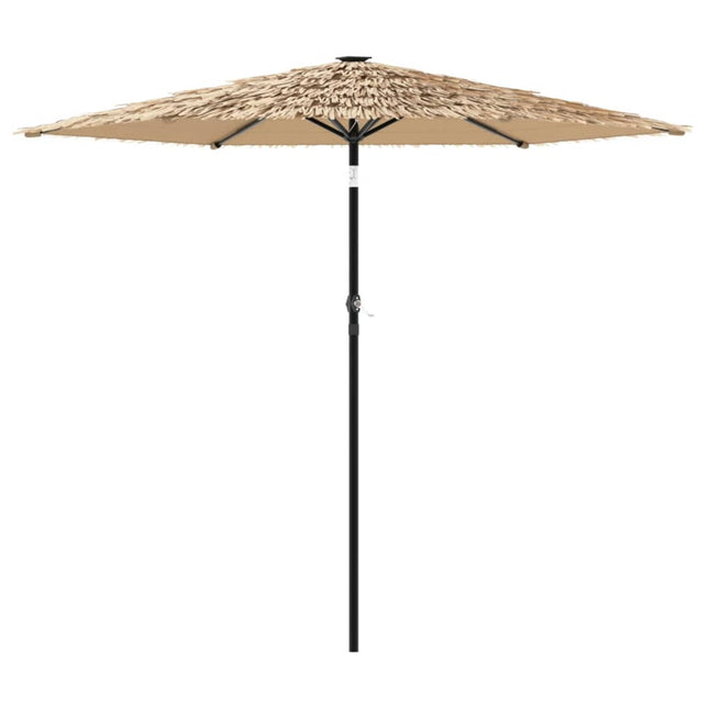 parasol med stålstang 223x223x213 cm brun
