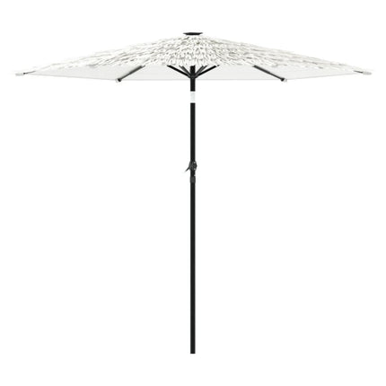 haveparasol med stålstang 268x268x226 cm hvid
