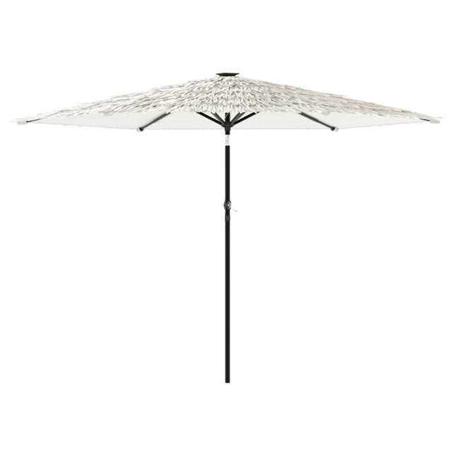haveparasol med stålstang 288x288x225 cm hvid
