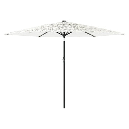 haveparasol med stålstang 288x288x225 cm hvid