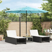 parasol med stålstang 324x324x247 cm blå