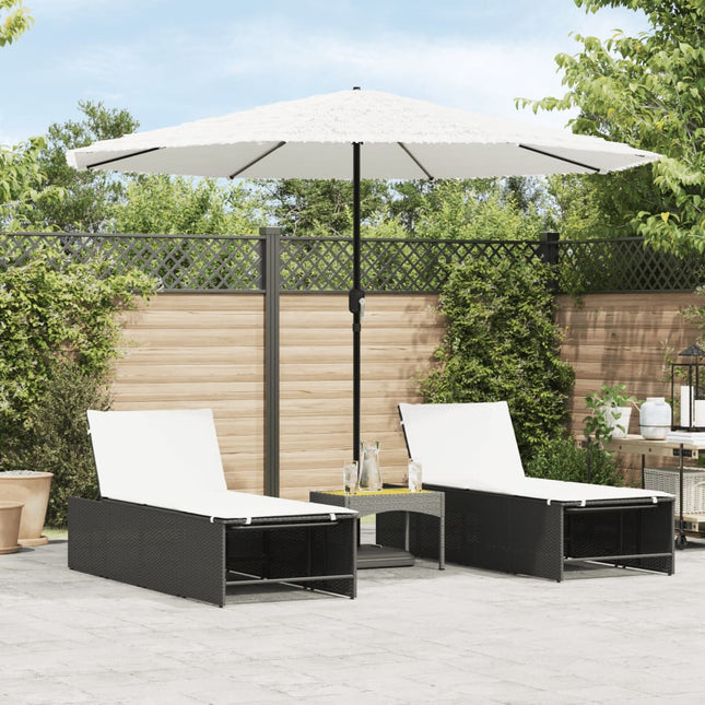 parasol med stålstang 324x324x247 cm hvid