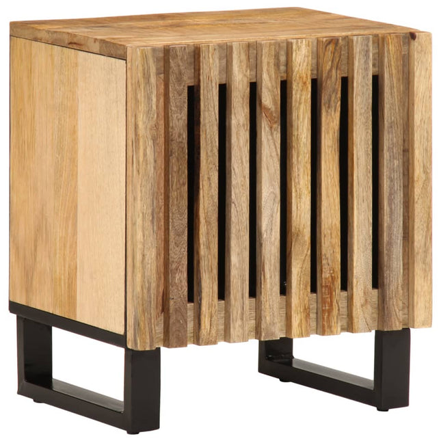 sengeborde 2 stk. 40x34x46 cm massivt ru mangotræ