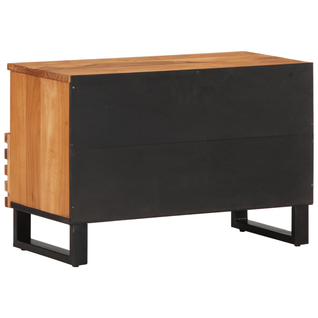 tv-bord 70x34x46 cm massivt akacietræ