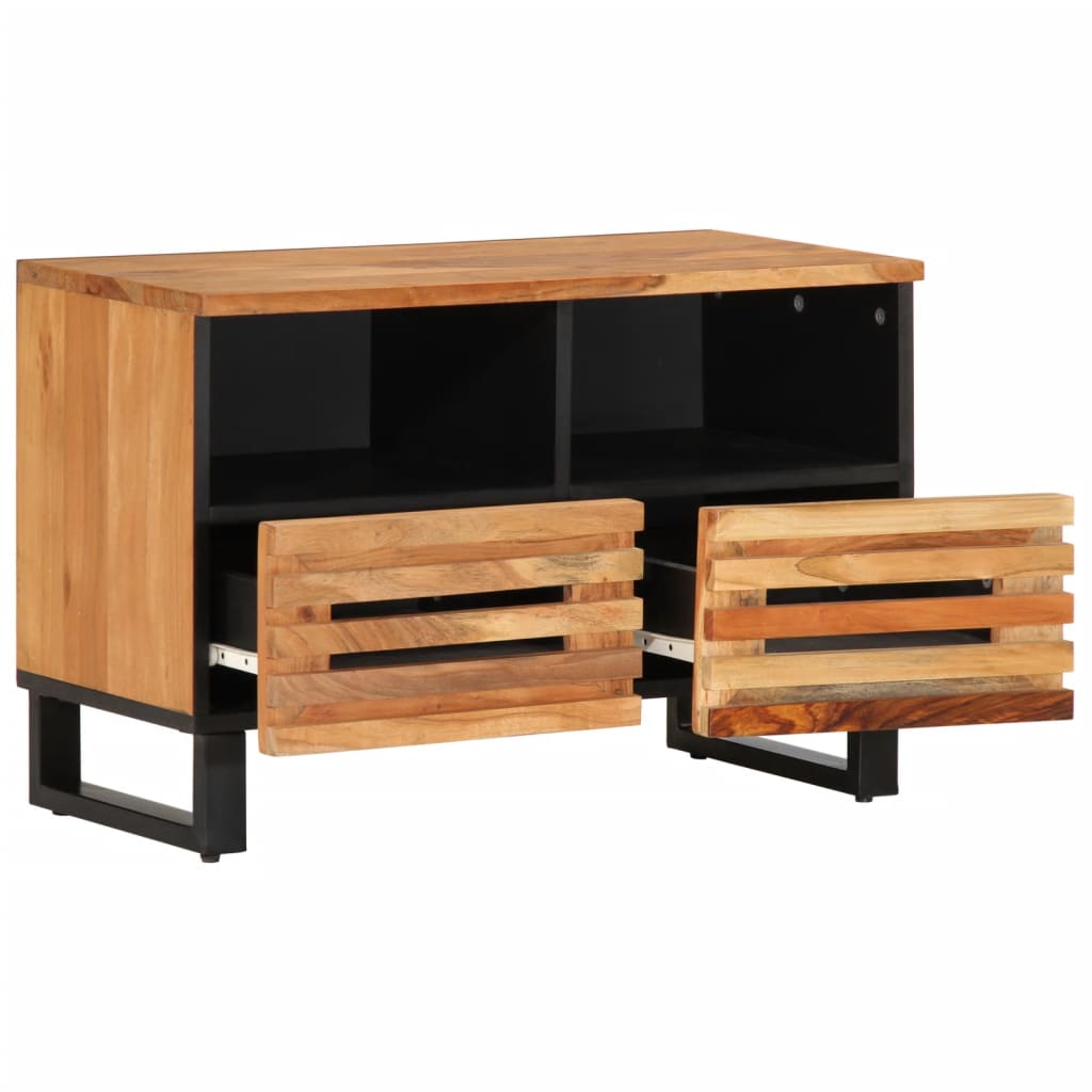 tv-bord 70x34x46 cm massivt akacietræ