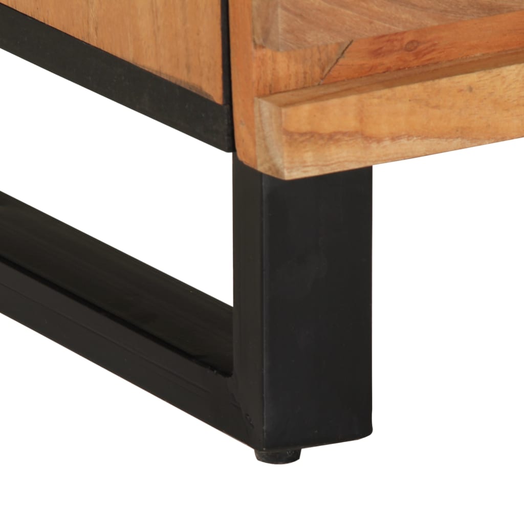 tv-bord 70x34x46 cm massivt akacietræ