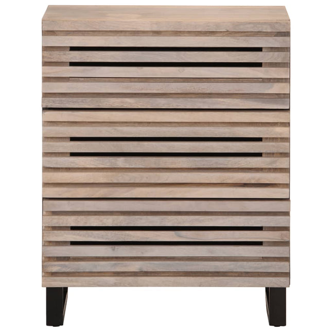 skænk 60x34x75 cm massivt mangotræ hvid