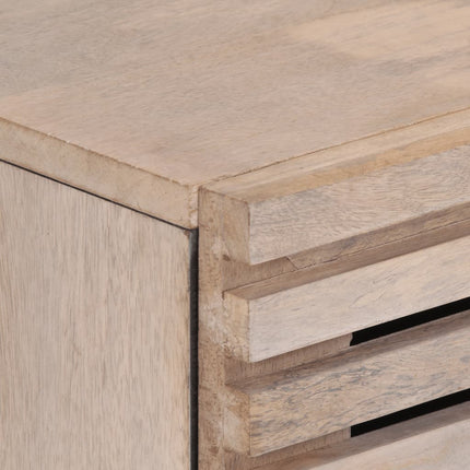 skænk 60x34x75 cm massivt mangotræ hvid
