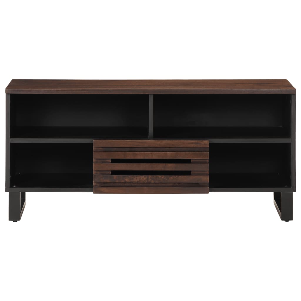 tv-bord 100x34x46 cm massivt mangotræ brun