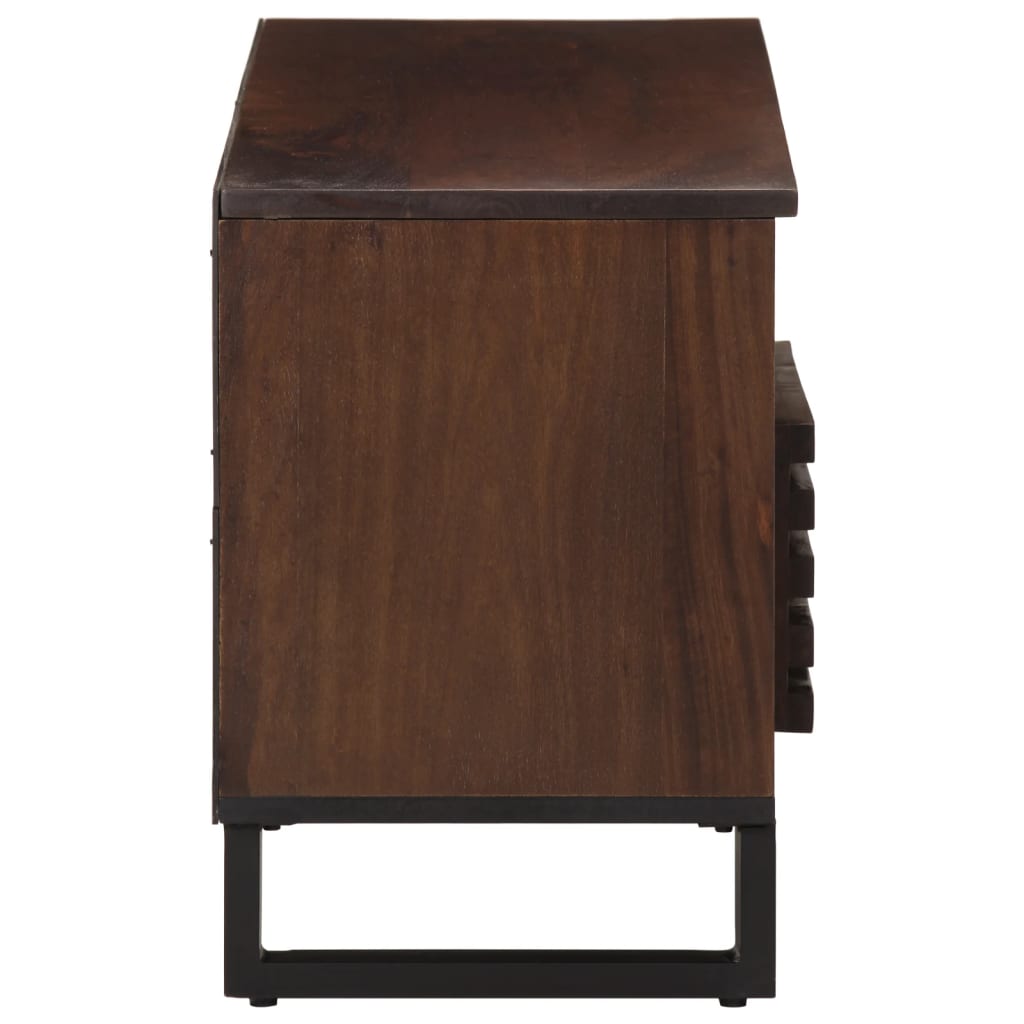 tv-bord 100x34x46 cm massivt mangotræ brun