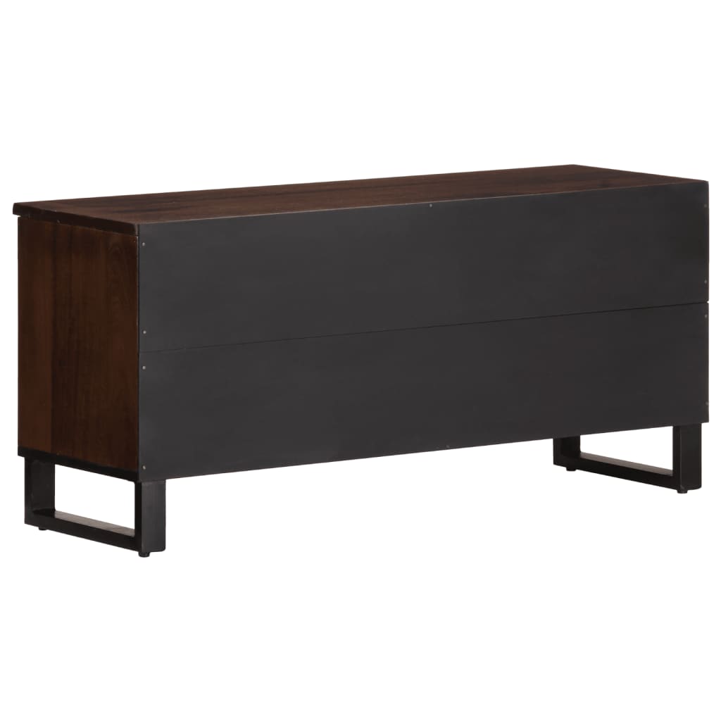tv-bord 100x34x46 cm massivt mangotræ brun