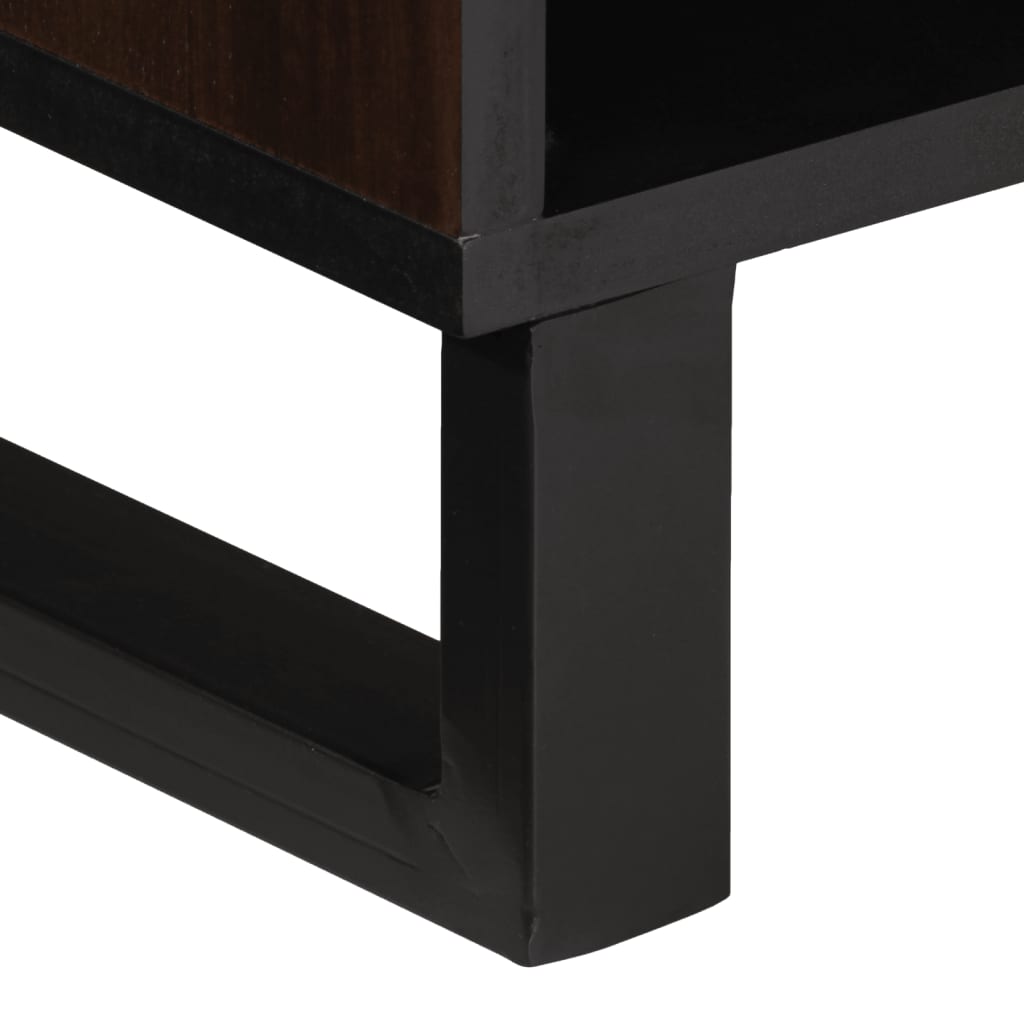 tv-bord 100x34x46 cm massivt mangotræ brun