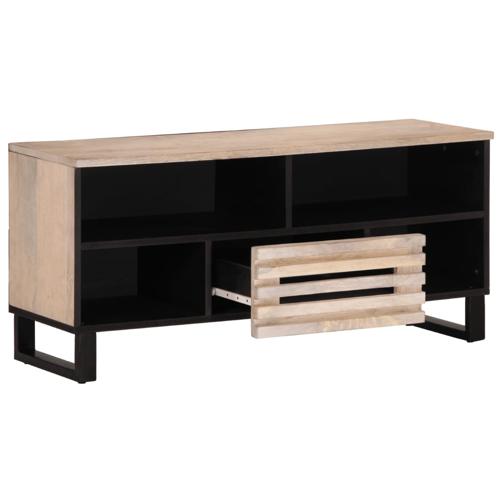 tv-bord 100x34x46 cm massivt mangotræ