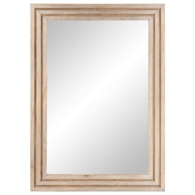 badeværelsesspejl 50x70 cm massivt mangotræ og glas