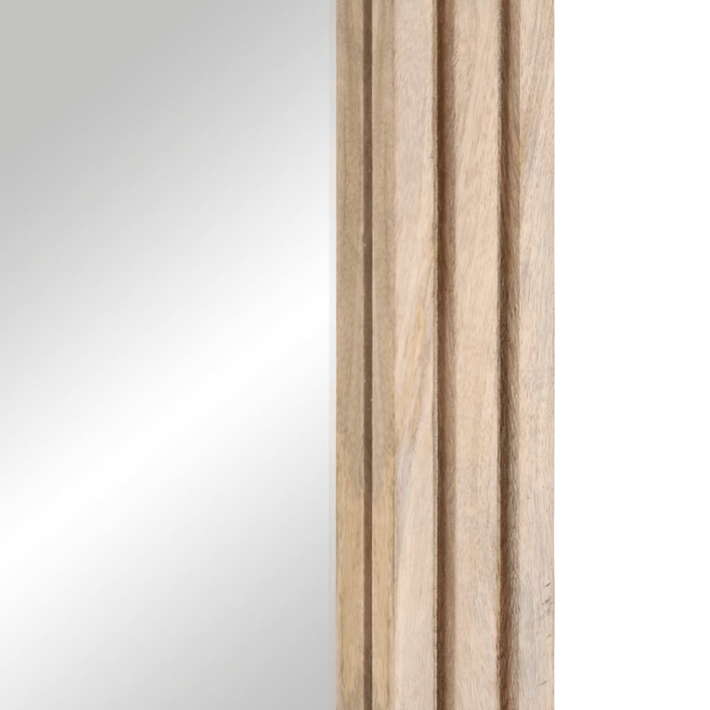 badeværelsesspejl 50x70 cm massivt mangotræ og glas