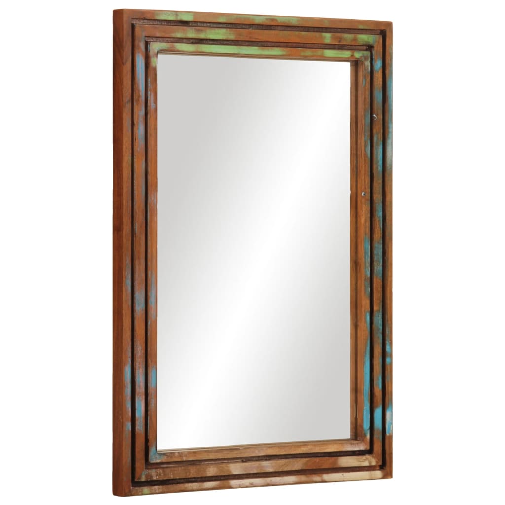 badevrelsesspejl 50x70 cm massivt akacietr og glas