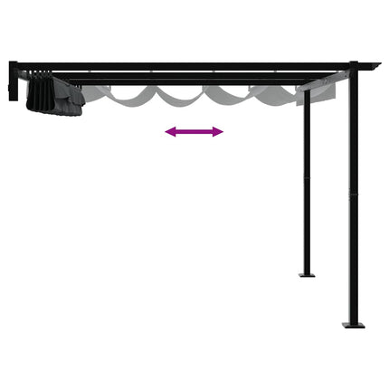 Pavillon 300 x 300 x 200 cm Antracit Polyester