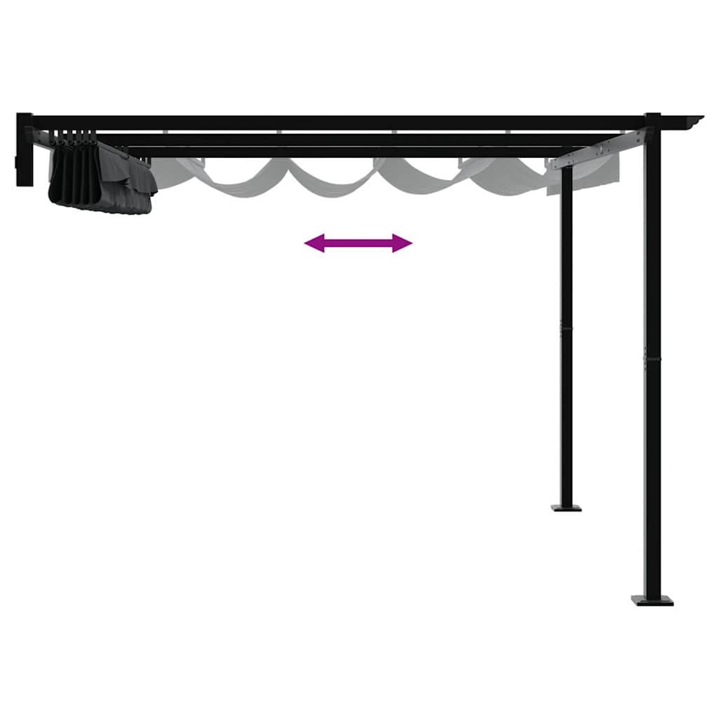 Pavillon Antracit 300 x 300 x 200 cm Polyester
