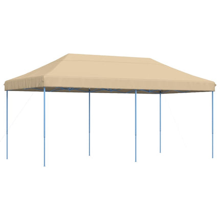 foldbart pop up-festtelt 580x292x315 cm beige