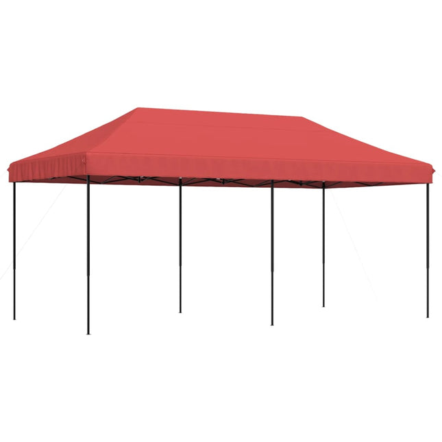 foldbart pop up-festtelt 580x292x315 cm bordeaux