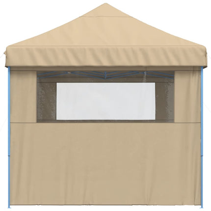 foldbart pop-up festtelt med 3 sidevægge beige
