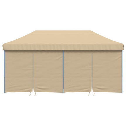 foldbart pop-up festtelt med 4 sidevægge beige