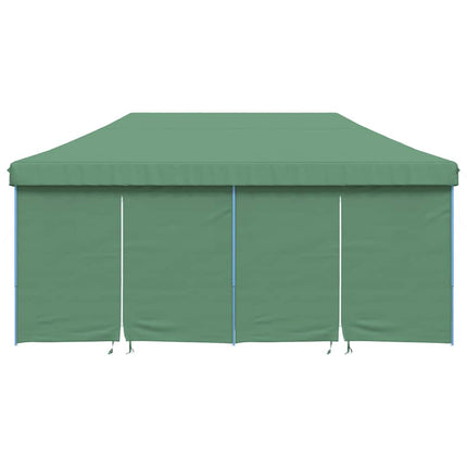foldbart pop-up festtelt med 4 sidevægge grøn