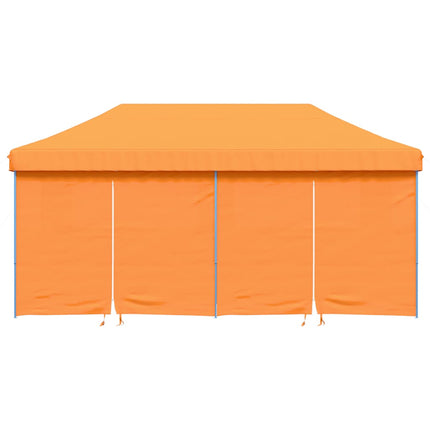 foldbart pop-up festtelt med 4 sidevægge orange