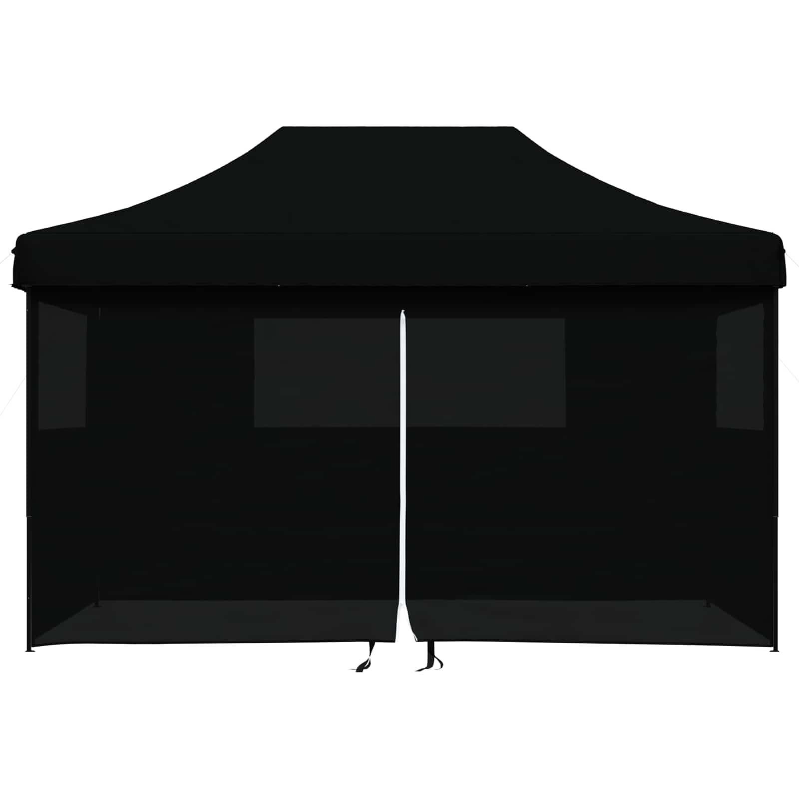 foldbart pop-up festtelt med 4 sidevægge sort