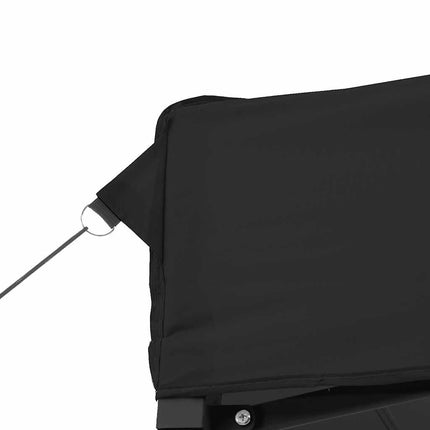 foldbart pop-up festtelt med 2 sidevægge sort