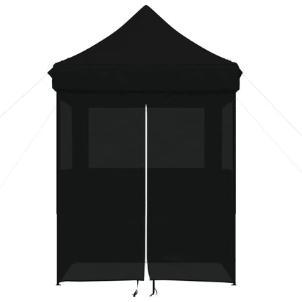 foldbart pop-up festtelt med 4 sidevægge sort