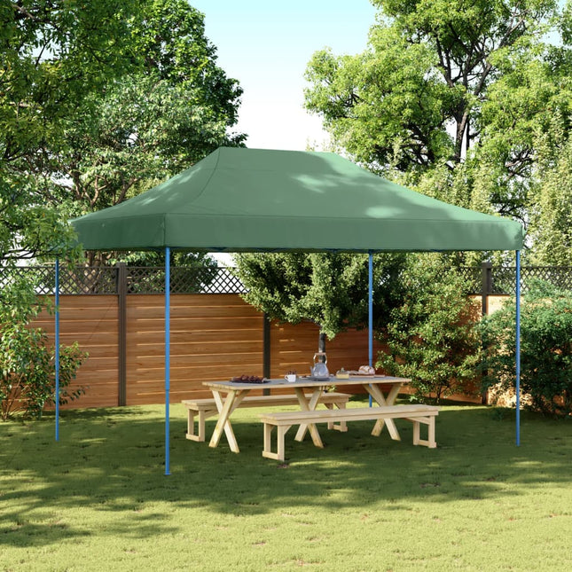 pop op-festtelt 410x279x315 cm foldbart grøn