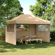foldbart pop-up festtelt med 3 sidevægge beige