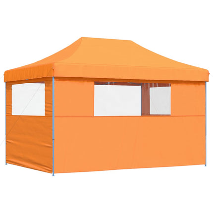 foldbart pop-up festtelt med 3 sidevægge orange