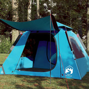 4-personers campingtelt quick-release blå