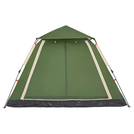 5-personers campingtelt kuppel quick-release grøn